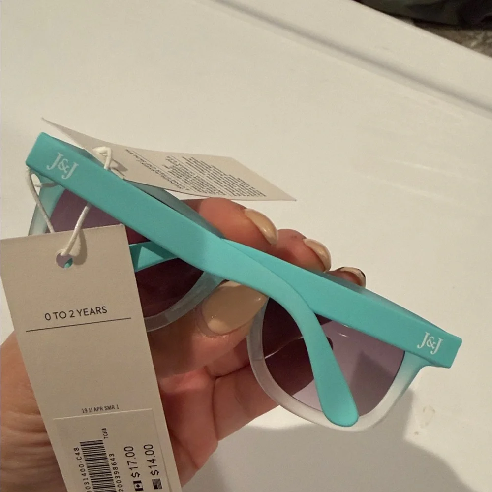 Janie and Jack Teal Kids' Sunglasses size 0-2 years NWT